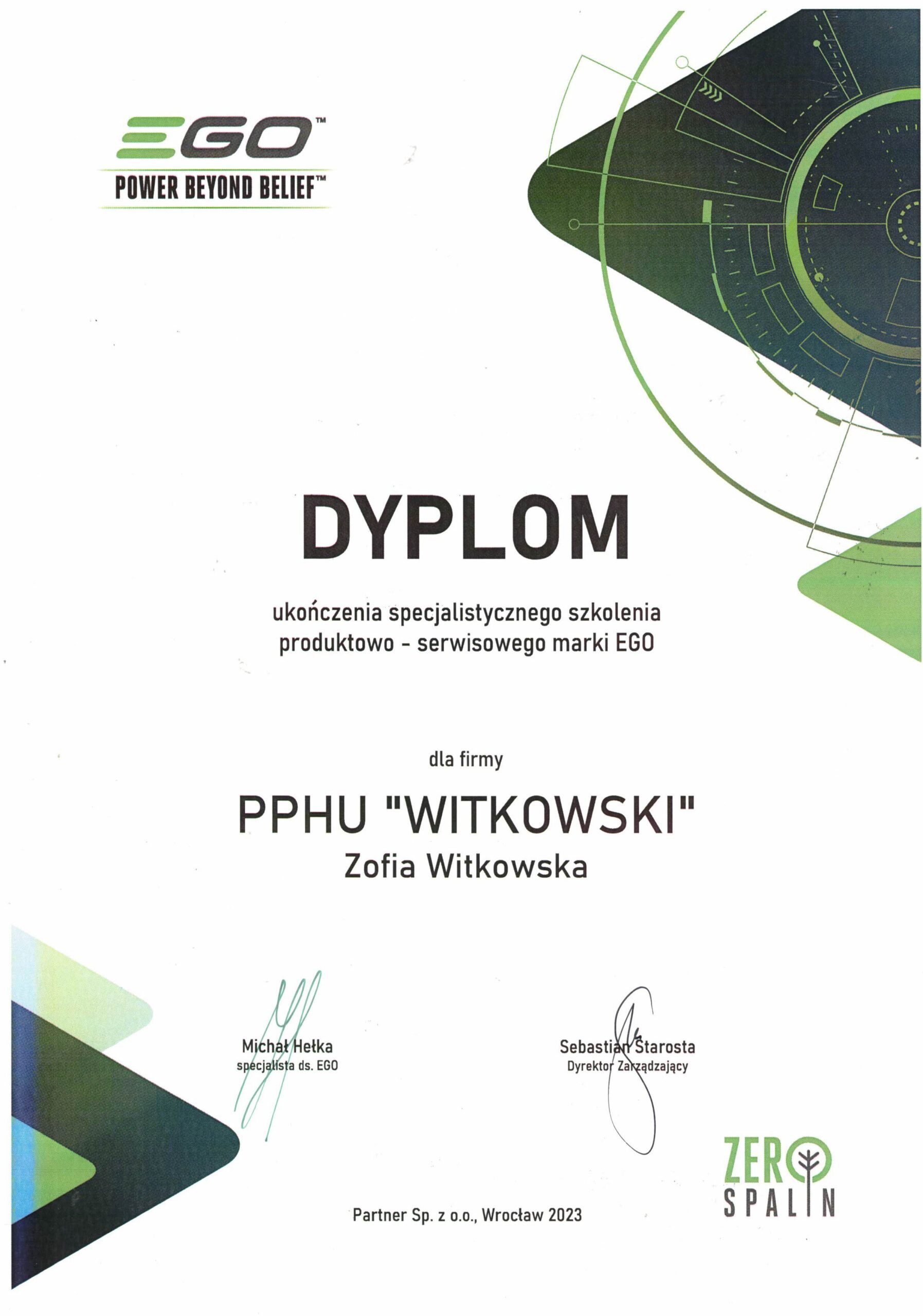 PPHU Witkowski: autoryzowany dealer EGO