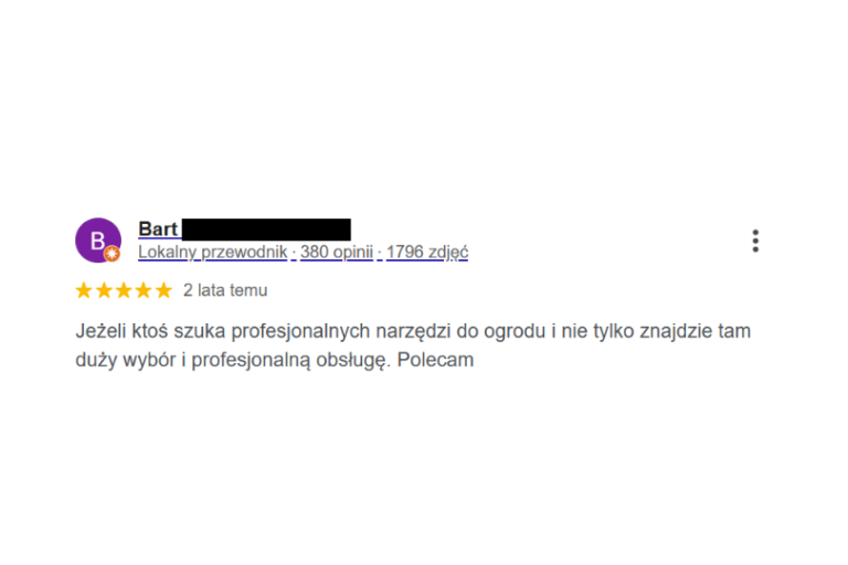 Pozytywne opinie klientów PPHU Witkowski: Duży wybór narzędzi ogrodniczych i profesjonalna obsługa