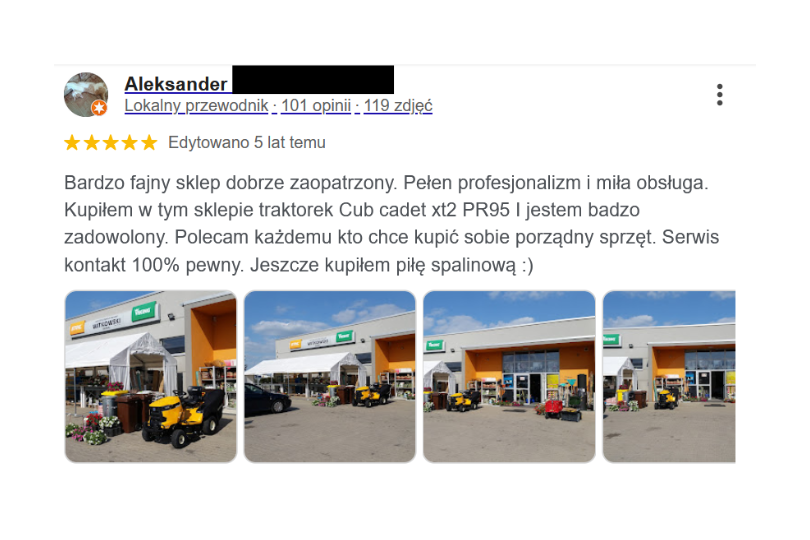 Pozytywne opinie klientów PPHU Witkowski: Bardzo fajny, dobrze zaopatrzony sklep