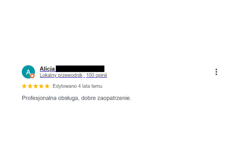 Pozytywne opinie klientów PPHU Witkowski: Profesjonalna obsługa, dobre zaopatrzenie