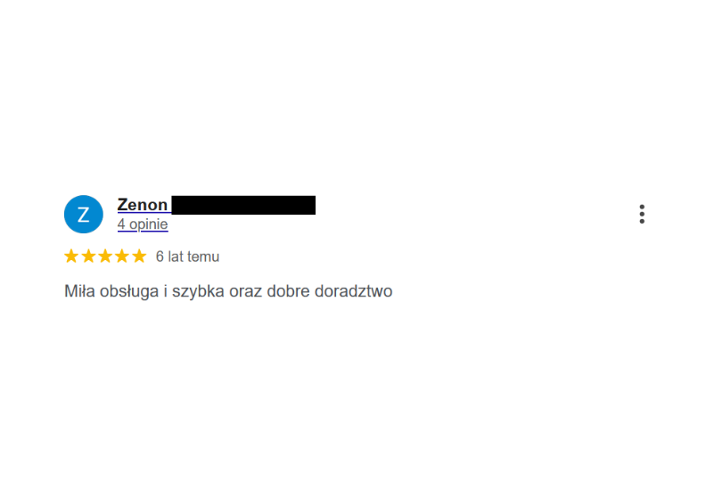 Pozytywne opinie klientów PPHU Witkowski: Miła, szybka i profesjonalna obsługa