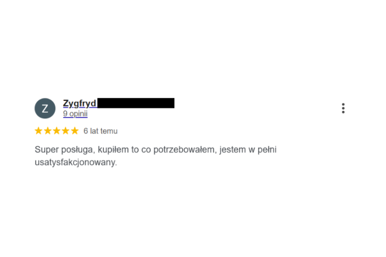 Pozytywne opinie klientów PPHU Witkowski: Super obsługa, pełna satysfakcja z zakupu