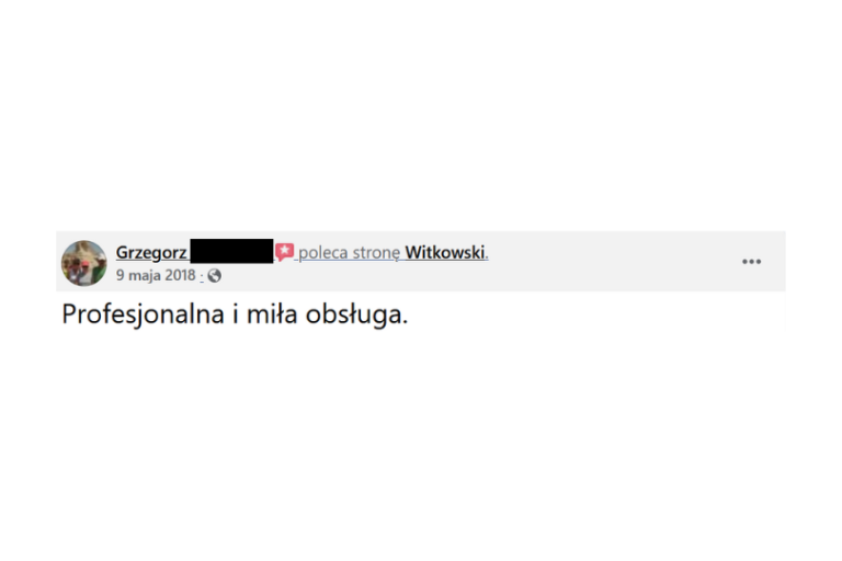 Pozytywne opinie klientów PPHU Witkowski: Profesjonalna, przyjazna obsługa