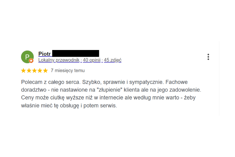 Pozytywne opinie klientów PPHU Witkowski: Szybko, sprawnie i sympatycznie, polecam z całego serca