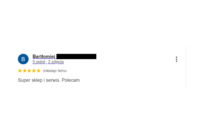 Pozytywne opinie klientów PPHU Witkowski: Super sklep i serwis