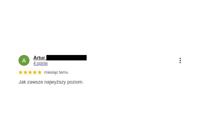 Pozytywne opinie klientów PPHU Witkowski: Jak zawsze najwyższy poziom