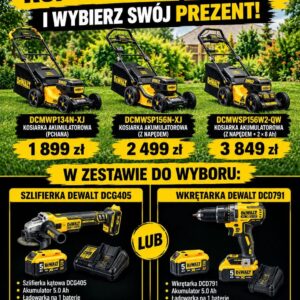 PPHU Witkowski, kosiarka DeWALT w promocji, DeWALT DCMWPP134N-XJ, DeWALT DCMWSP156N-XJ, DeWALT DCMWSP156W2-QW