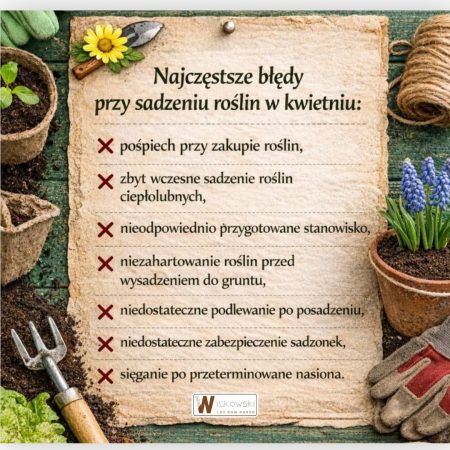 PPHU Witkowski, czy już sadzić rośliny, kwietniowe prace w ogrodzie, błędy ogrodnika
